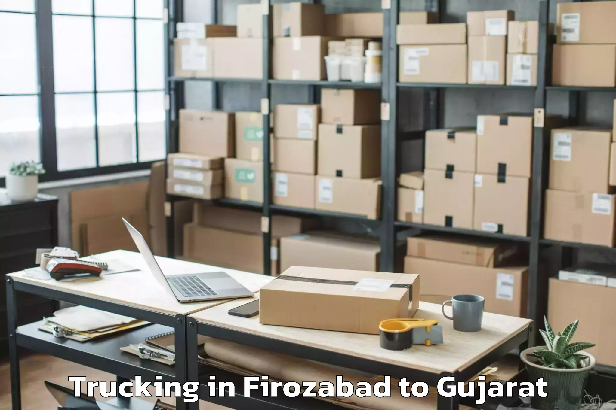 Comprehensive Firozabad to Gadhada Trucking